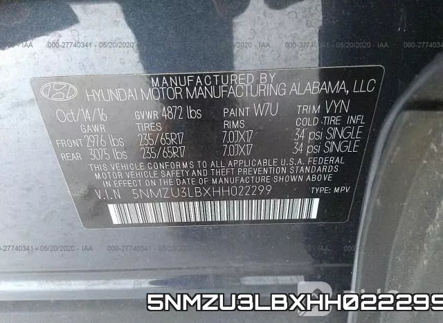 5NMZU3LBXHH022299 фото 10