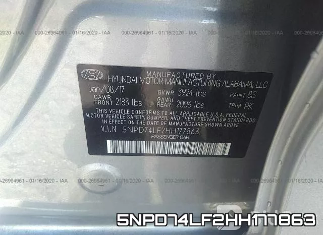5NPD74LF2HH177863 фото 10