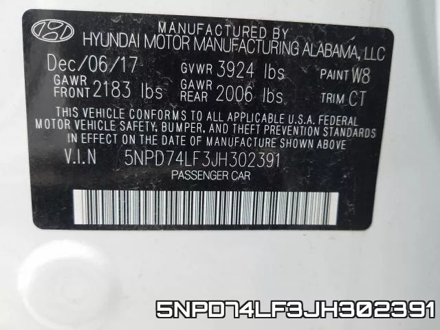 5NPD74LF3JH302391 фото 2
