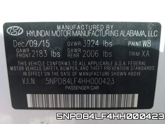 5NPD84LF4HH000423 фото 2