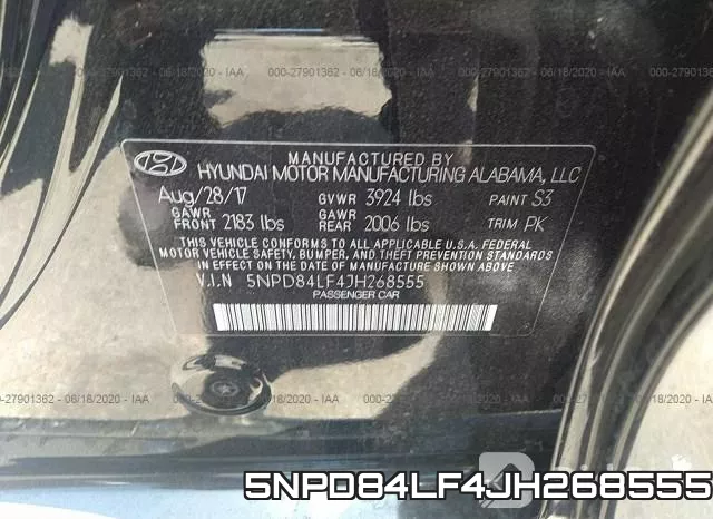 5NPD84LF4JH268555 фото 10