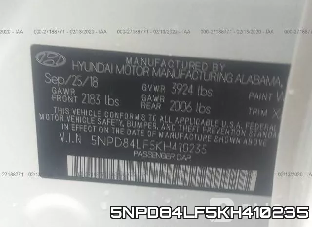 5NPD84LF5KH410235 фото 10
