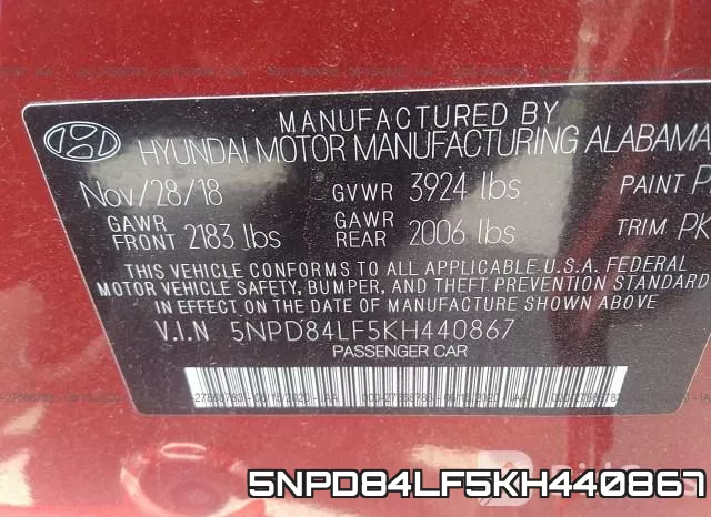 5NPD84LF5KH440867 фото 10