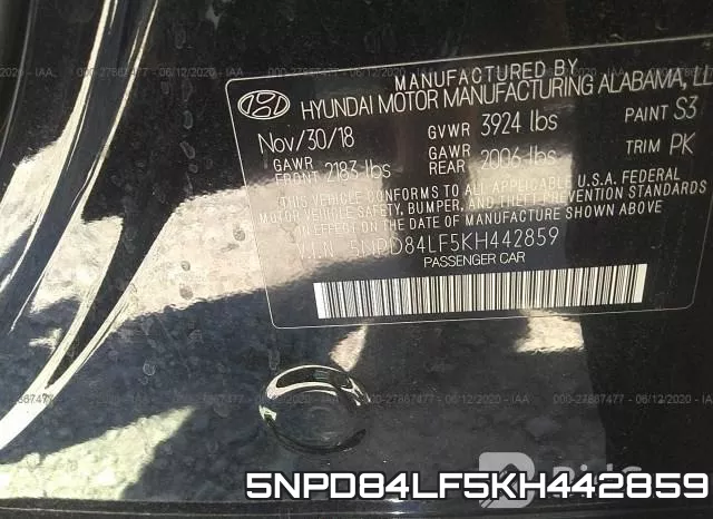 5NPD84LF5KH442859 фото 10