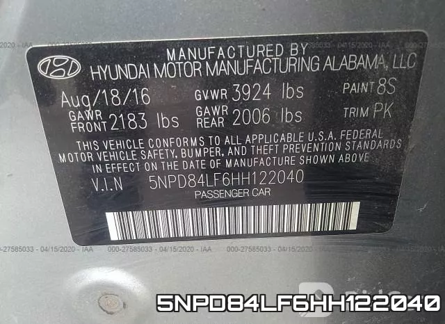 5NPD84LF6HH122040 фото 10