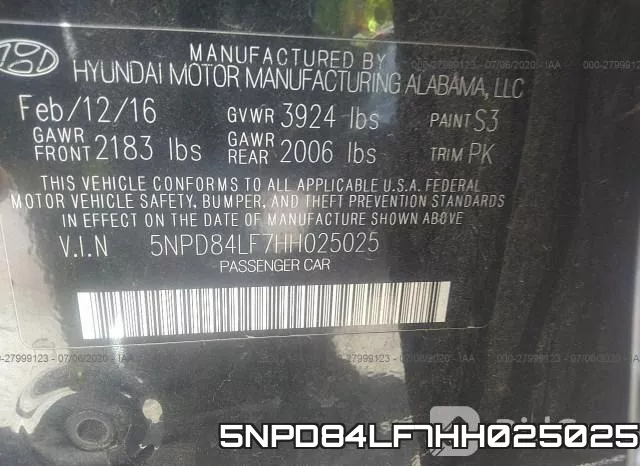 5NPD84LF7HH025025 фото 10