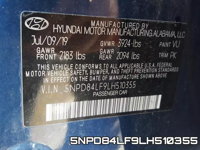 5NPD84LF9LH510355 фото 2