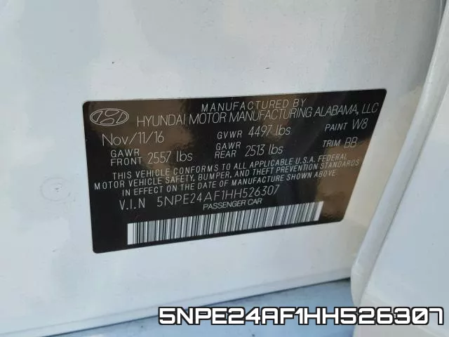5NPE24AF1HH526307 фото 2