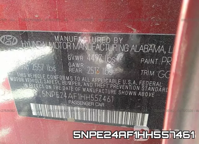 5NPE24AF1HH557461 фото 10