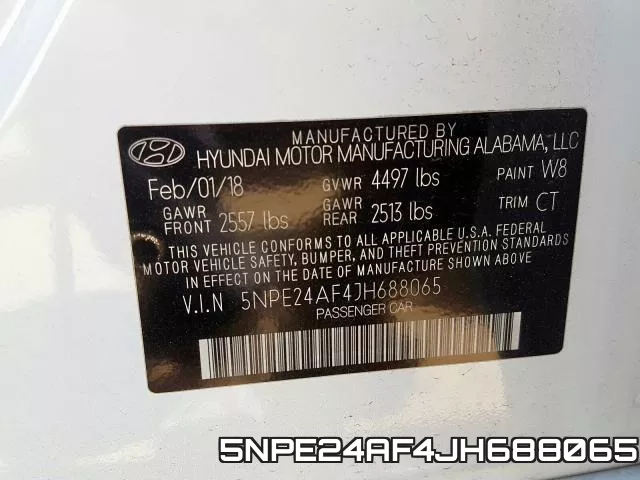 5NPE24AF4JH688065 фото 2