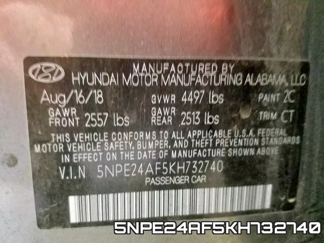 5NPE24AF5KH732740 фото 2
