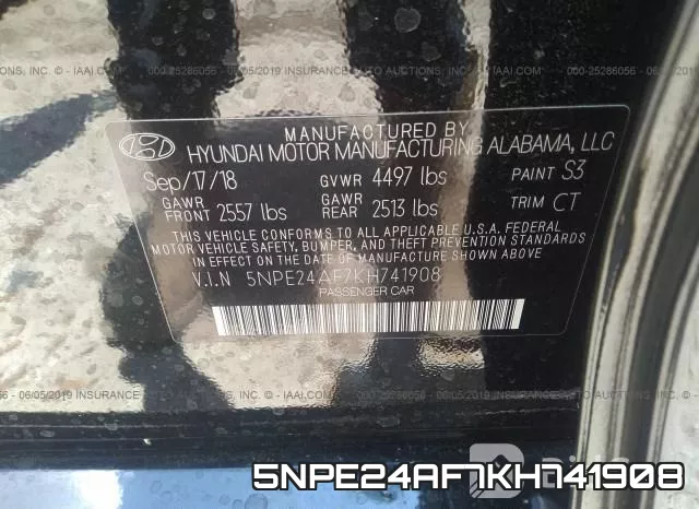 5NPE24AF7KH741908 фото 10