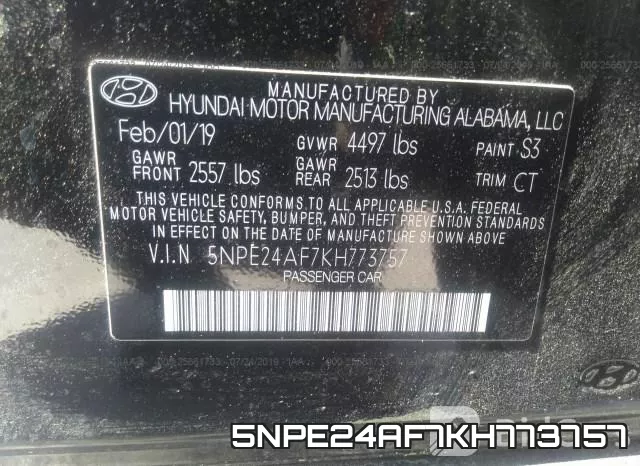 5NPE24AF7KH773757 фото 10