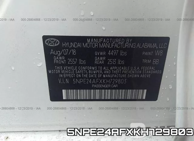 5NPE24AFXKH729803 фото 10