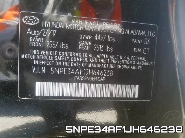 5NPE34AF1JH646238 фото 2