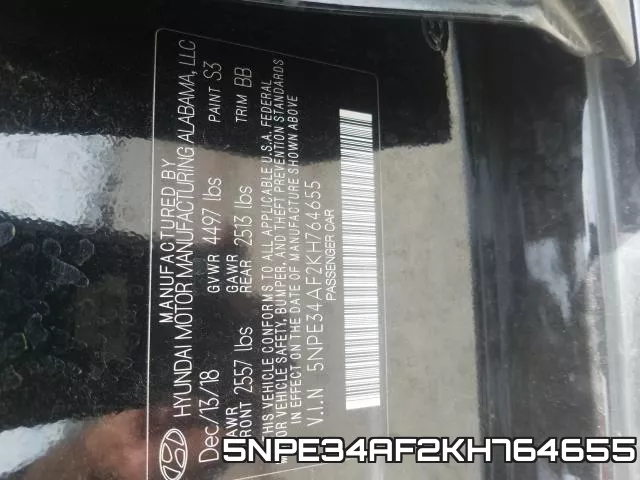 5NPE34AF2KH764655 фото 2