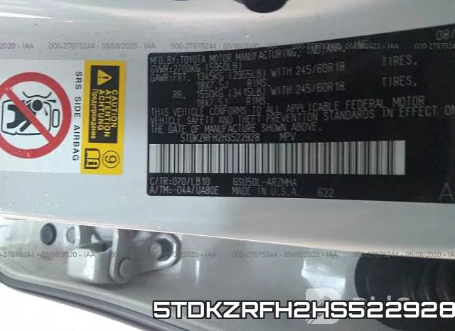5TDKZRFH2HS522928 фото 10