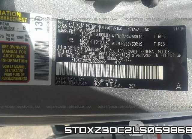 5TDXZ3DC2LS059868 фото 10
