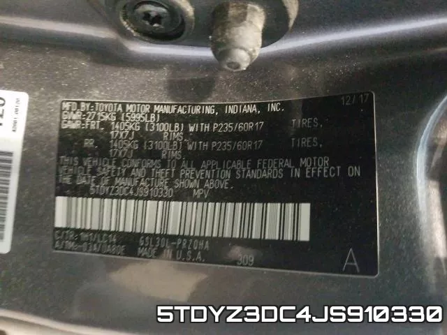 5TDYZ3DC4JS910330 фото 2