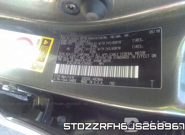 5TDZZRFH6JS268967 фото 10