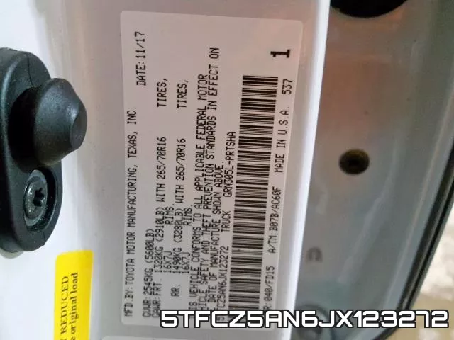 5TFCZ5AN6JX123272 фото 2