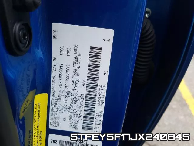 5TFEY5F17JX240845 фото 2