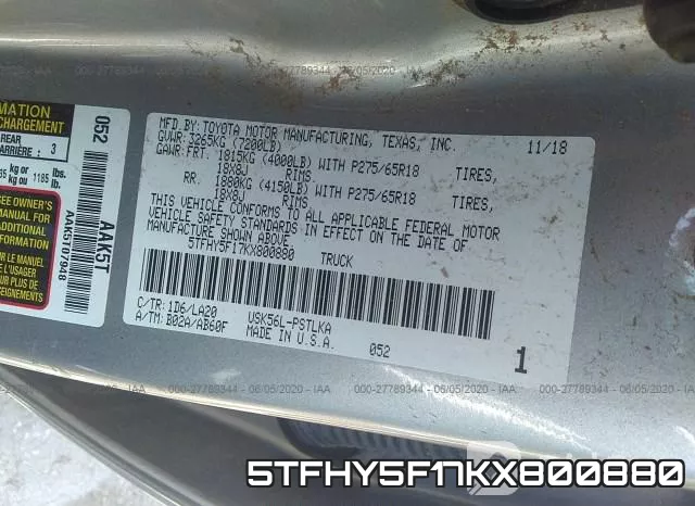 5TFHY5F17KX800880 фото 10