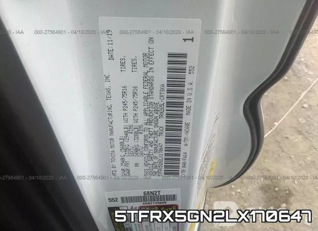 5TFRX5GN2LX170647 фото 10
