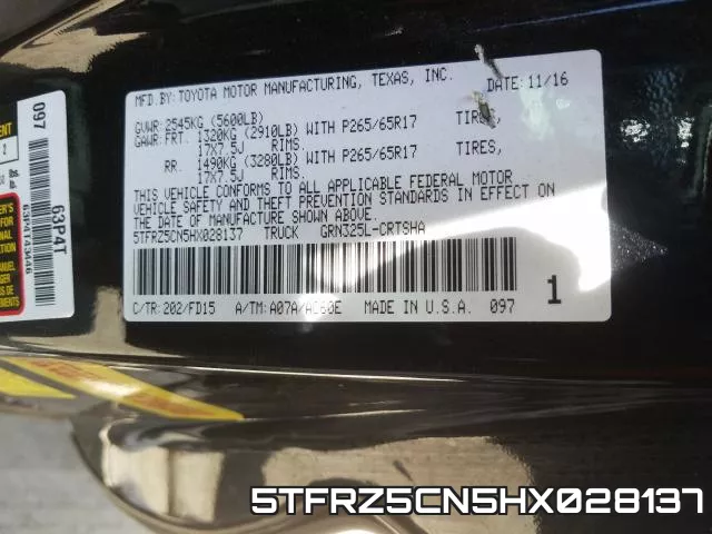 5TFRZ5CN5HX028137 фото 2