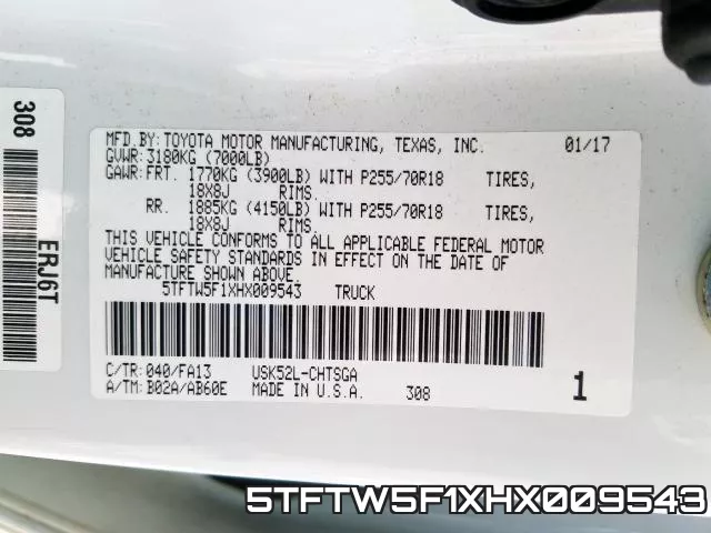 5TFTW5F1XHX009543 фото 2