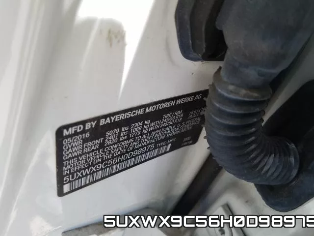 5UXWX9C56H0D98975 фото 2