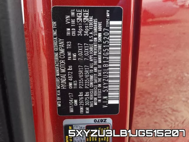 5XYZU3LB1JG515207 фото 2
