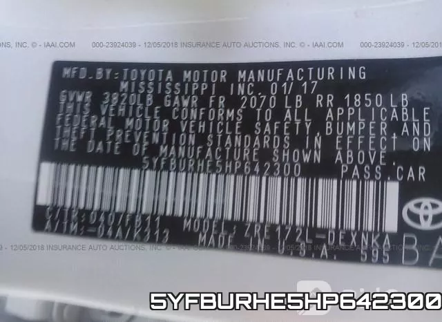 5YFBURHE5HP642300 фото 10