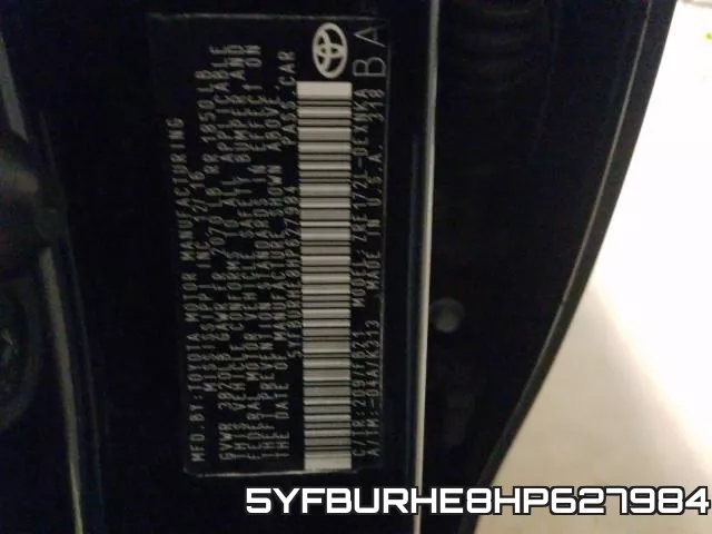 5YFBURHE8HP627984 фото 2
