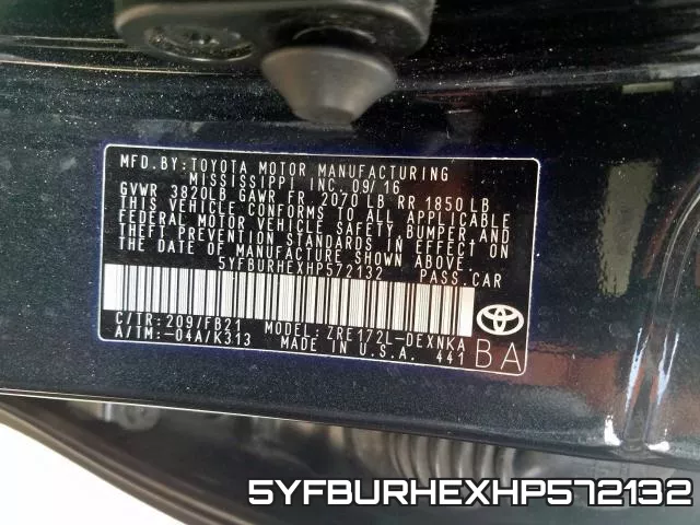 5YFBURHEXHP572132 фото 2