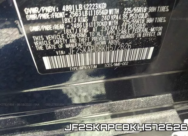 JF2SKAPC8KH572626 фото 10