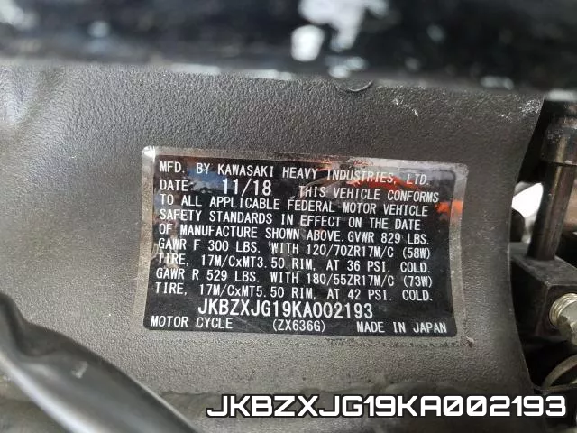 JKBZXJG19KA002193 фото 2