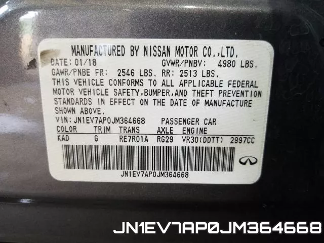 JN1EV7AP0JM364668 фото 2