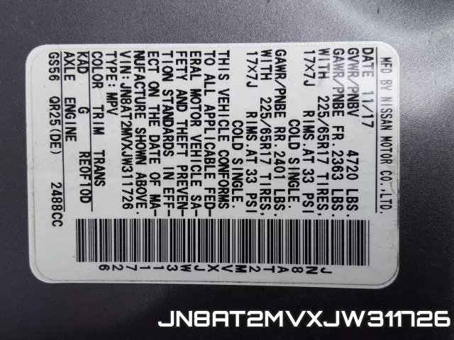 JN8AT2MVXJW311726 фото 2