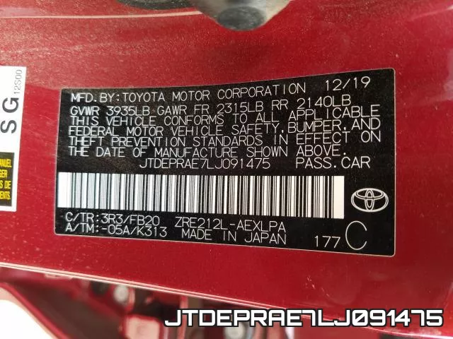 JTDEPRAE7LJ091475 фото 2