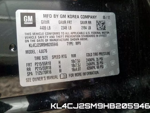 KL4CJ2SM9HB205946 фото 2