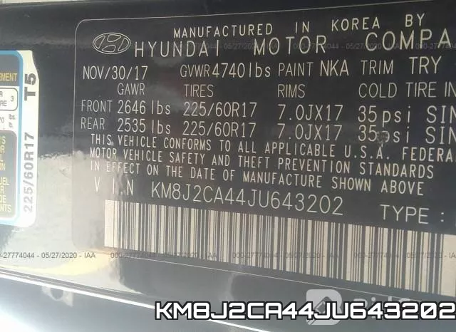 KM8J2CA44JU643202 фото 10