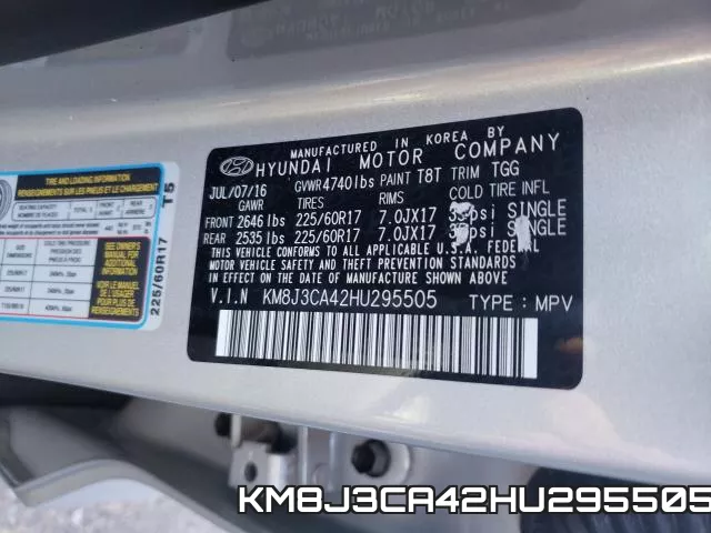 KM8J3CA42HU295505 фото 2