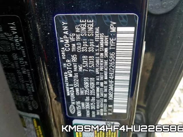 KM8SM4HF4HU226586 фото 2