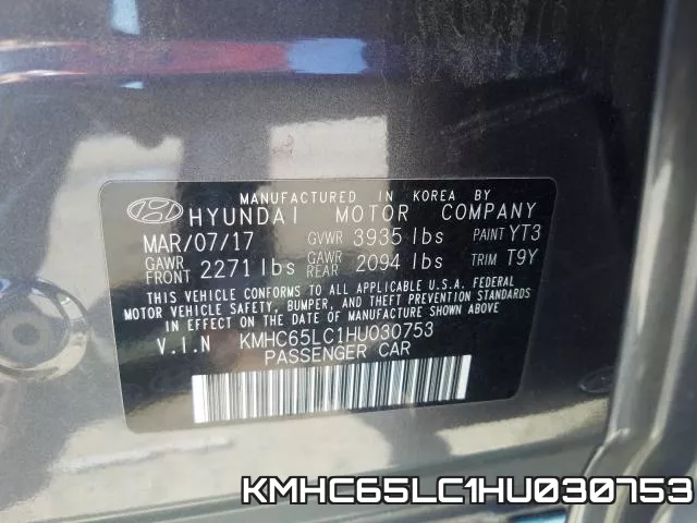 KMHC65LC1HU030753 фото 2