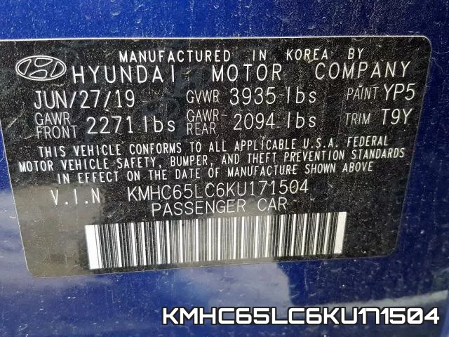 KMHC65LC6KU171504 фото 2