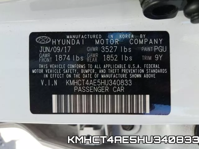 KMHCT4AE5HU340833 фото 2