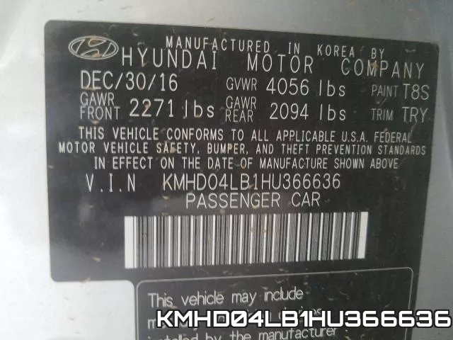 KMHD04LB1HU366636 фото 2