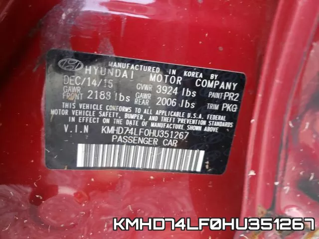 KMHD74LF0HU351267 фото 2