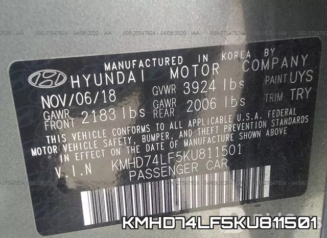 KMHD74LF5KU811501 фото 10